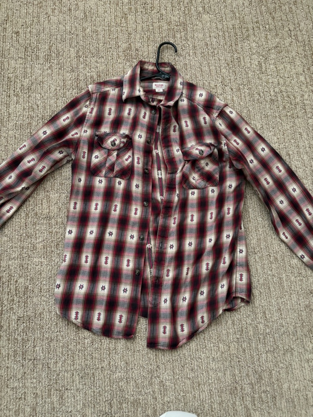 Mossimo Supply Co. Red Plaid Button-Down Shirt